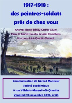 1917-1918 : des peintres-soldats près de chez vous